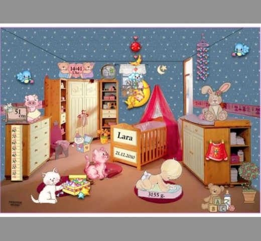 Image date de naissance - Mini Poster A4