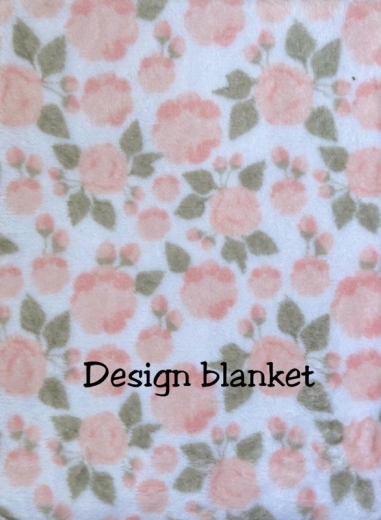 KIDDI-MEDIA Couverture de bébé avec consolation brodée avec nom et date de naissance/douceur / 1A qualité (rose éléphant fleurs)