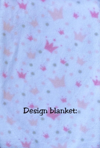 Couverture de bébé avec consolation brodée avec nom et date de naissance/douceur / 1A qualité (Princesse 1)