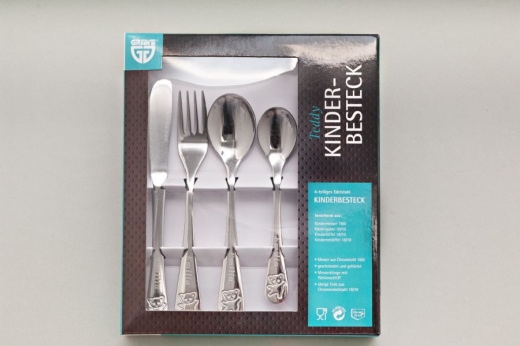 Couverts pour enfants avec gravure du nom motif "TEDDY"