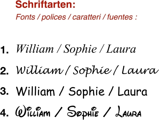 Couverts pour enfants avec gravure du nom, motif "ANIMAUX"