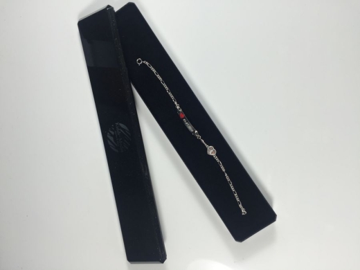 Bracelet ID avec gravure / avec cœur rouge et ange