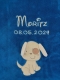 Couverture de bébé - brodé avec le nom - bleu brillant CHIEN