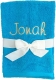 Serviette avec broderie personnalisée comme le nom / 30x50 cm / 100x50 cm / 70x140 cm / Turquoise